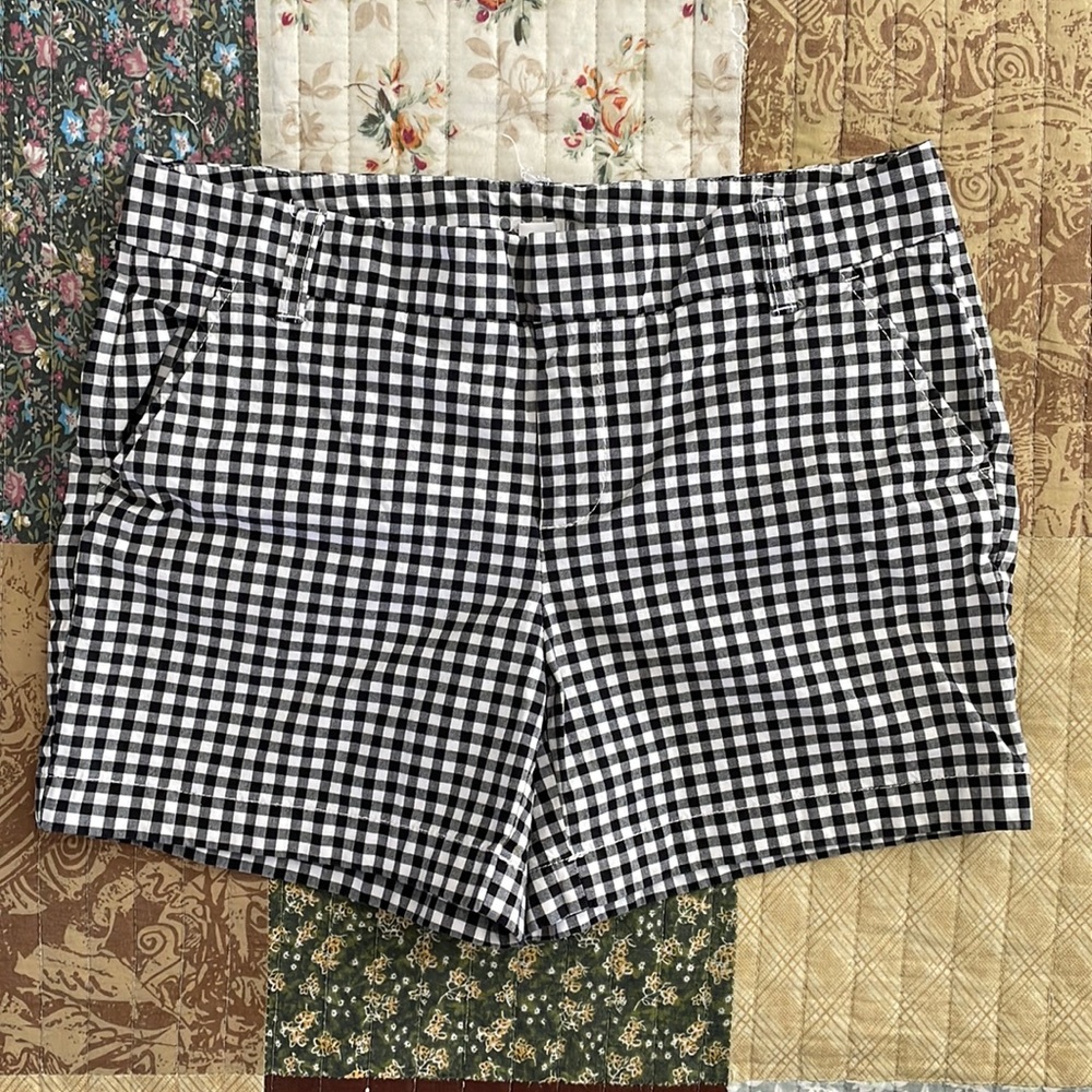 Gingham Black & White Shorts